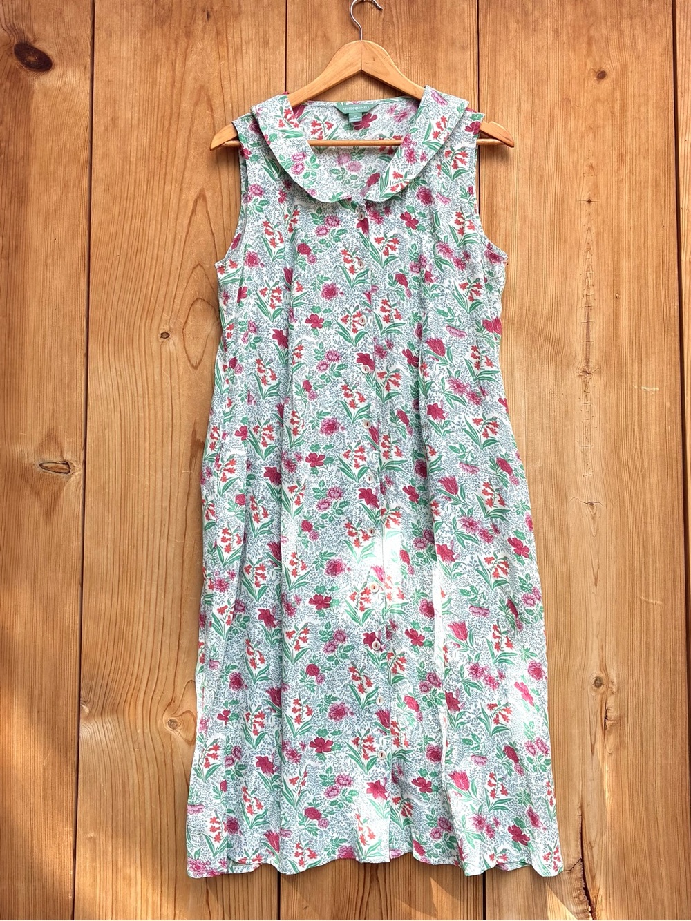 April Cornell Floral Button Up Dress Sz Medium